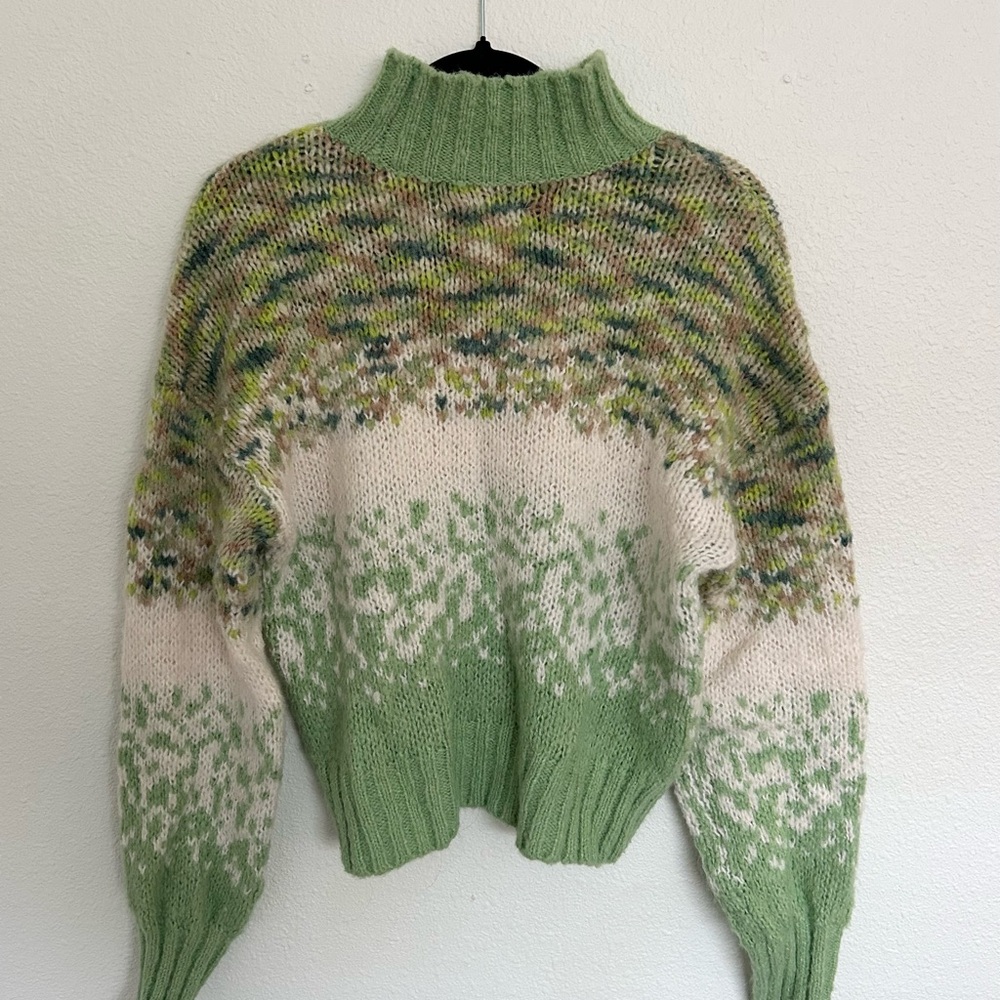 Aerie Multicolor Knit Turtleneck Sweater